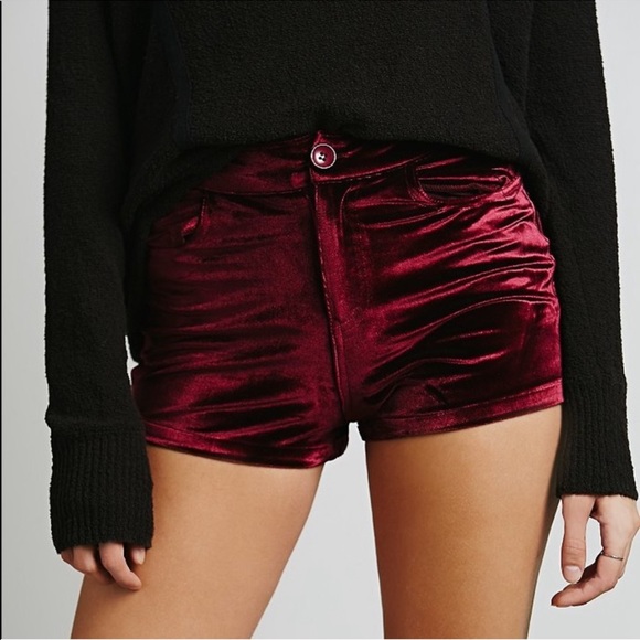 Spell Pants - Maroon Spell Velvet Shorts